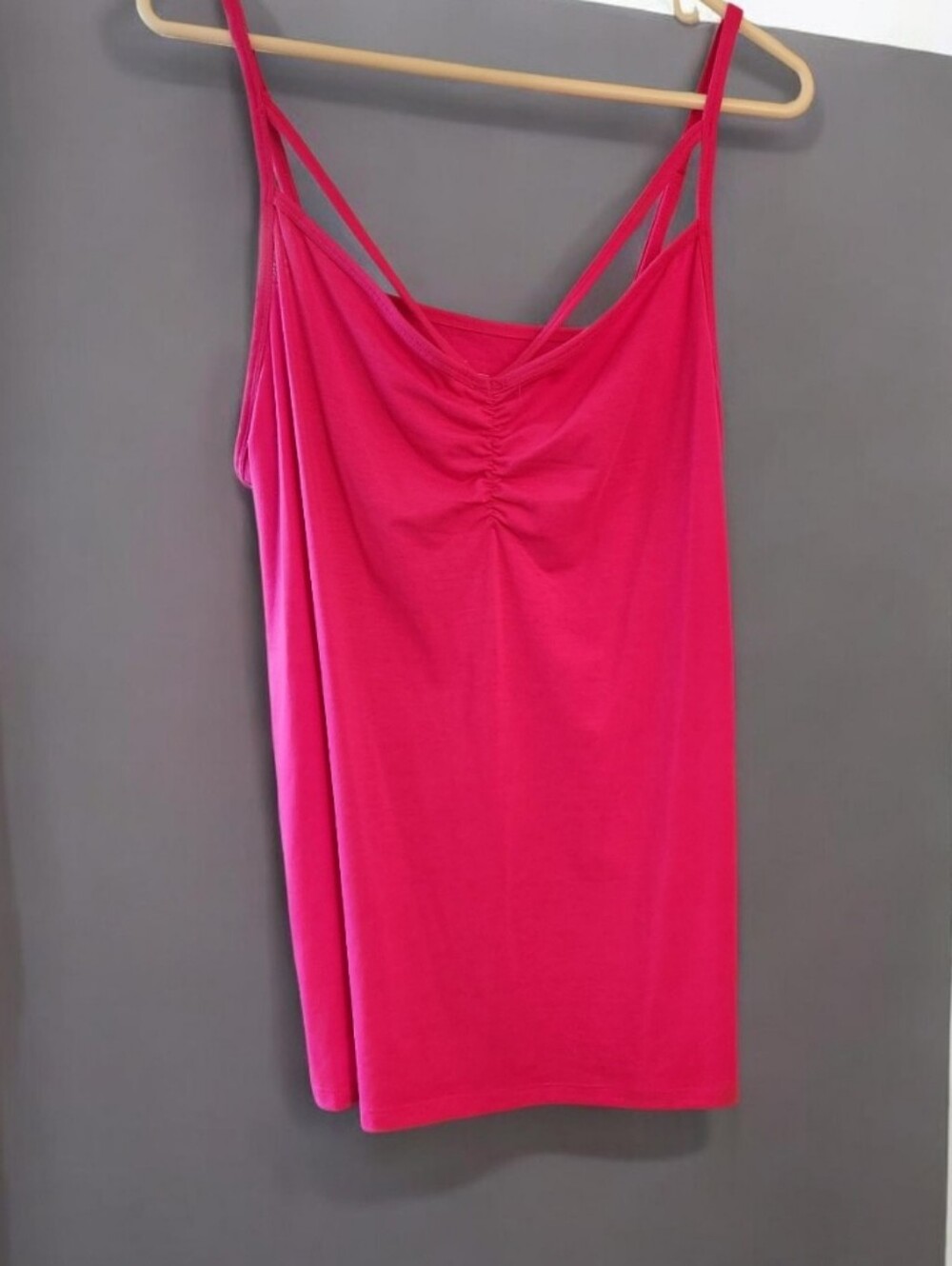 torrid Hot Pink Double-Strap Ruched Front Camisole